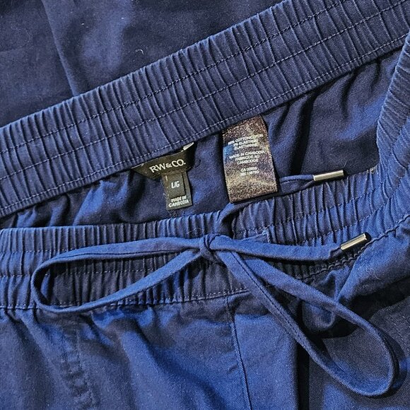 RW&Co, Cotton midrise jogger pants in medieval blue - Picture 12 of 12